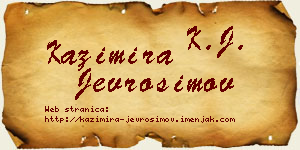 Kazimira Jevrosimov vizit kartica